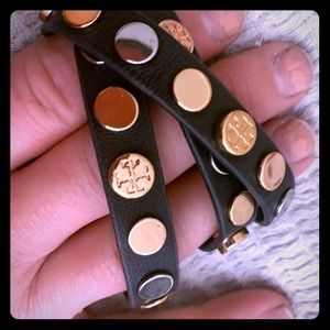 Tory Burch triple wrap leather bracelet